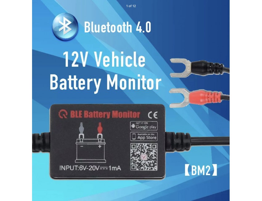 12V Battery Monitor with Bluetooth® Technology